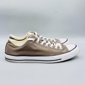 Converse Shoes Mens 9.5 Brown Canvas Chuck Taylor All Star Low Casual Sneakers